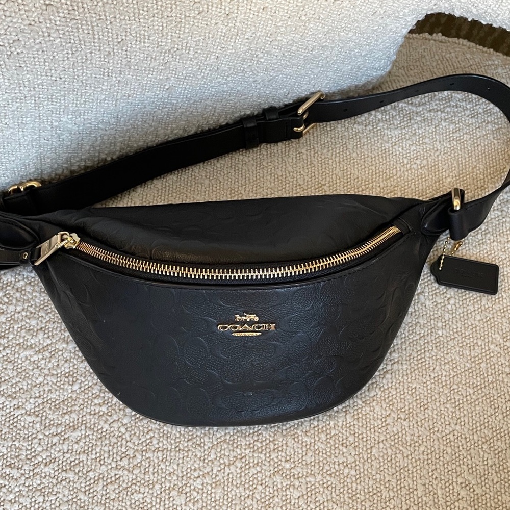 Black Coach Belt Bag